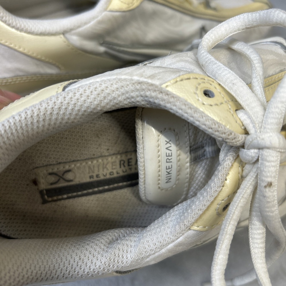 Nike Reax Revolution Running Shoes Womens Size 7.5 333767-111 White Gray Sneaker - Picture 10 of 16